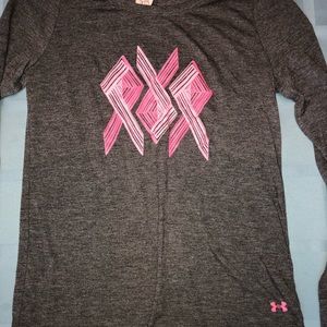 Long sleeve UA breast cancer awareness shirt